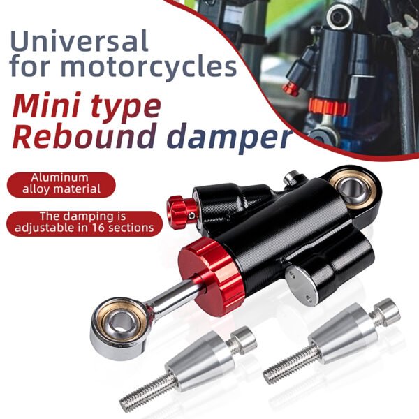 Aluminum alloy pedal motorcycle modified with titanium ruler 16 segment adjustable damper, balance bar, shock absorber stabilizer