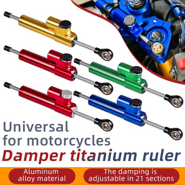Krace CNC Motorcycle Steering Damper Stabilizer Linear Fit Yamaha YZF R1／R3／R6／R15／R125／R25 FZ1 FZ8 FZ09 MT09 GSXR 600 750 1000 GSX1300R CBR600RR 1000RR CB400 CB1000 ZX6R ZX14R